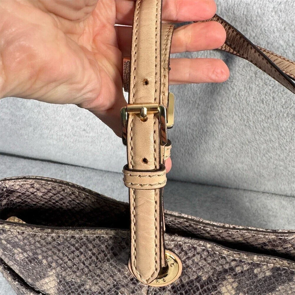 Michael Kors Jet Set Python Embossed LeatherTote Shoulder Bag